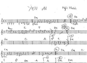 Yêu Ai sheet nhạc đệm