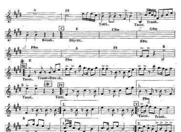 Yêu Cái Đèn Cù 2 sheet nhạc đệm