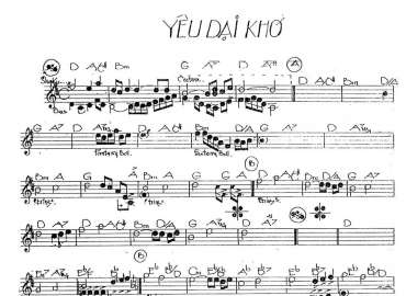 Yêu Dại Khờ 2 sheet nhạc đệm