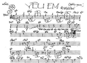 Yêu Em sheet nhạc đệm