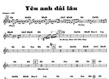 Yêu Em Dài Lâu 3 sheet nhạc đệm