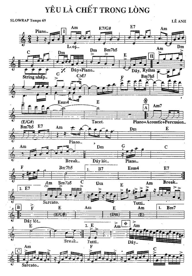 Yêu Là Chết Trong Lòng