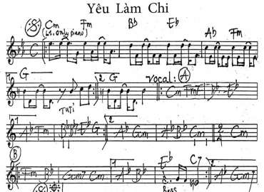 Yêu Làm Chi sheet nhạc đệm