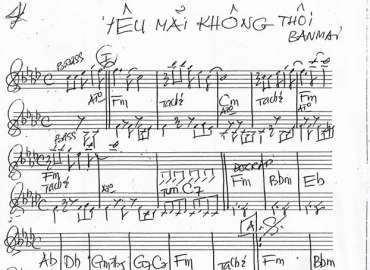 Yêu Mãi Không Thôi sheet nhạc đệm
