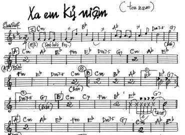 Xa Em Kỷ Niệm sheet nhạc đệm