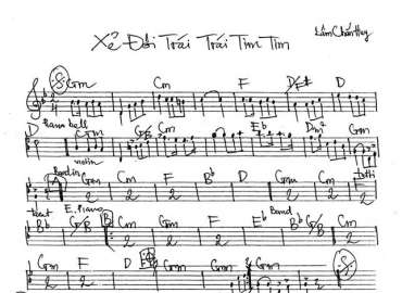 Xẻ Đôi Trái Tim sheet nhạc đệm