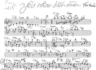 Yêu Nhau Bốn Mùa sheet nhạc đệm