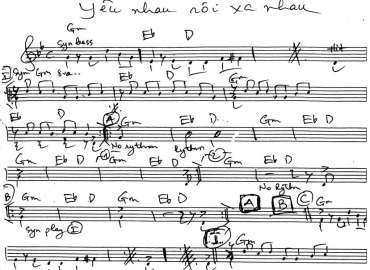 Yêu Nhau Rồi Xa Nhau sheet nhạc đệm