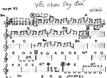 Yêu Nhau Say Đắm sheet nhạc đệm