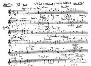Yêu Nhau Trên Biẻn sheet nhạc đệm