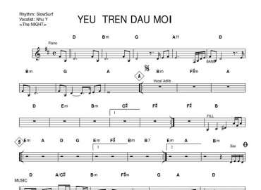 Yêu Trên Đầu Môi sheet nhạc đệm