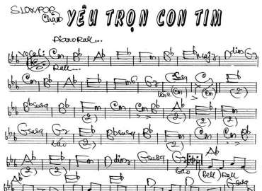 Yêu Trọn Con Tim sheet nhạc đệm