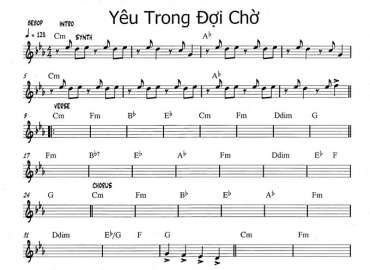 Yêu Trong Đợi Chờ sheet nhạc đệm