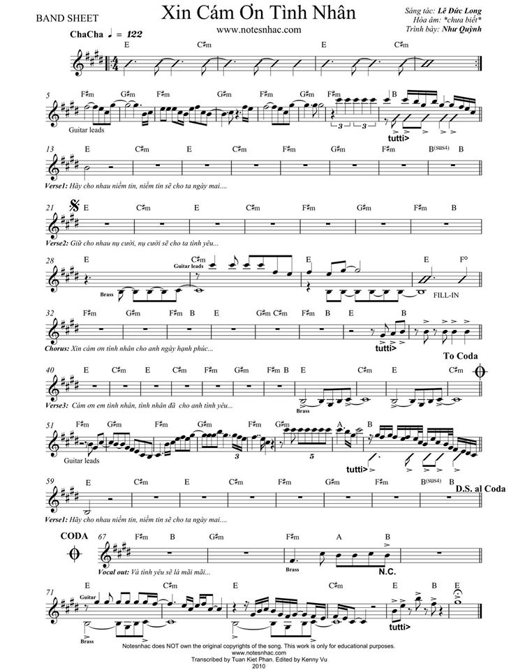 Xin Cám Ơn Tình Nhân