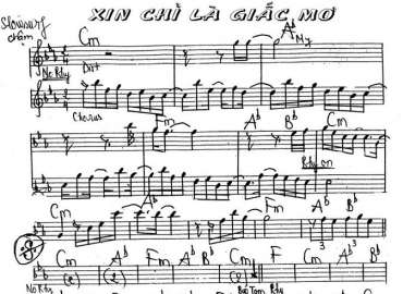 Xin Chỉ Là Giấc Mơ sheet nhạc đệm