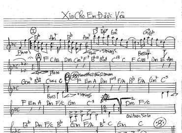 Xin Cho Em Được Yêu sheet nhạc đệm
