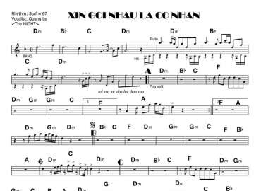 Xin Gọi Nhau Là Cố Nhân sheet nhạc đệm