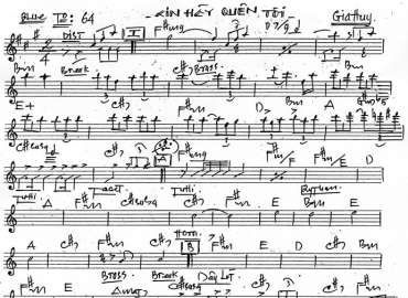 Xin Hãy Quên Tôi sheet nhạc đệm