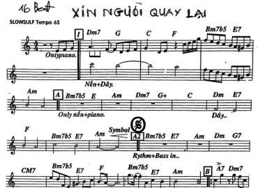 Xin Người Quay Lại sheet nhạc đệm