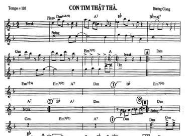 Con Tim Thật Thà sheet nhạc đệm