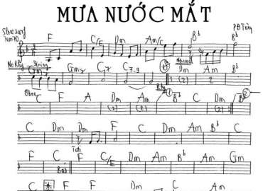 Mưa Nước Mắt sheet nhạc đệm