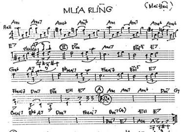 Mưa Rừng sheet nhạc đệm