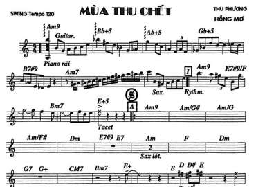 Mùa Thu Chết sheet nhạc đệm