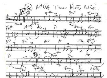 Mùa Thu Hà Nội sheet nhạc đệm