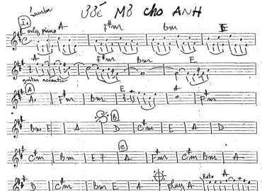 Ước Mơ Cho Anh sheet nhạc đệm