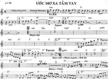 Ước Mơ Xa Tầm Tay sheet nhạc đệm