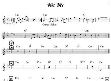 Ướt Mi sheet nhạc đệm