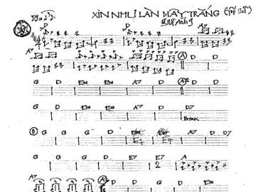 Xin Như Làn Mây Trắng sheet nhạc đệm