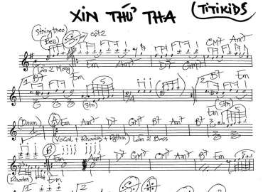 Xin Tha Thứ sheet nhạc đệm