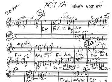 Xót Xa sheet nhạc đệm
