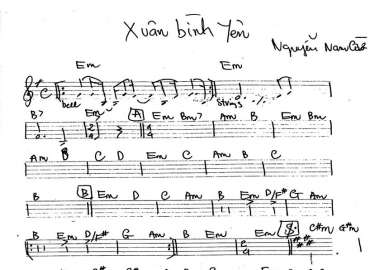 Xuân Bình Yên sheet nhạc đệm