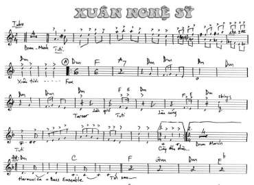 Xuân Nghệ Sỹ sheet nhạc đệm