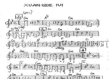 Xuân Quê Tôi sheet nhạc đệm