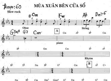 Mùa Xuân Bên Cửa Sổ sheet nhạc đệm