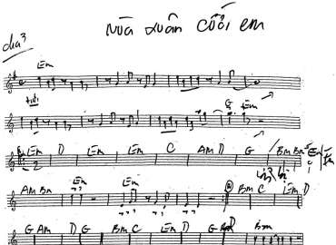 Mùa Xuân Cưới Em sheet nhạc đệm