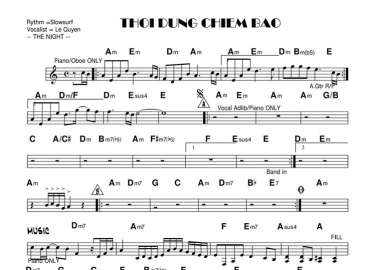 Thôi Đừng Chiêm Bao sheet nhạc đệm