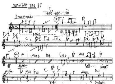 Thưở Học Trò sheet nhạc đệm