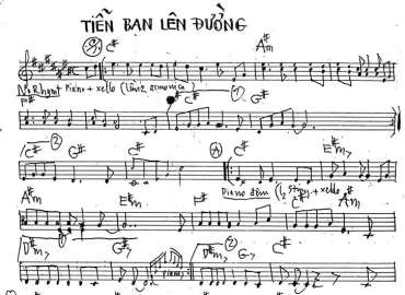 Tiễn Bạn Lên Đường sheet nhạc đệm