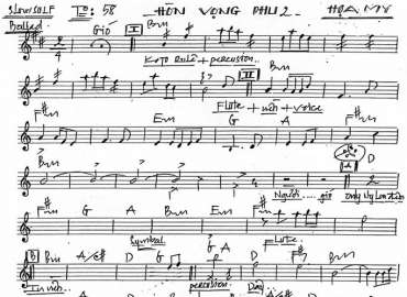 Hòn Vọng Phu 2 sheet nhạc đệm