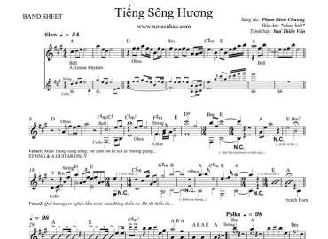 Tiếng Sông Hương sheet nhạc đệm