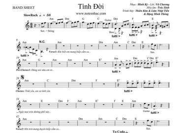 Tình Đời sheet nhạc đệm