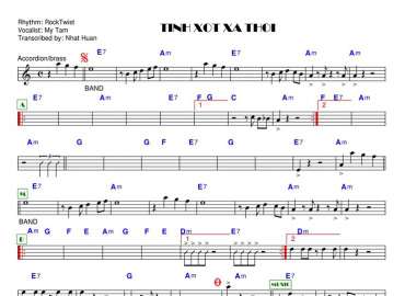 Tình Xót Xa Thôi sheet nhạc đệm