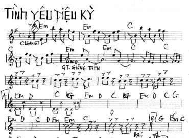 Tình Yêu Diệu Kỳ sheet nhạc đệm