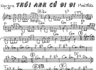 Thôi Anh Cứ Đi Đi sheet nhạc đệm