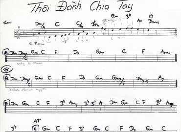 Thôi Đành Chia Tay sheet nhạc đệm