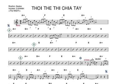 Thôi Thế Thì Chia Tay sheet nhạc đệm